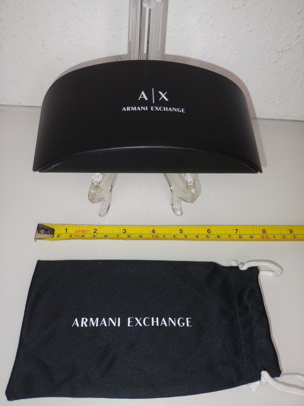 Armani Exchange Black Sunglasses Case and Drawstring Pouch